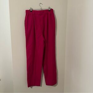 Vintage Allison Daley Fuchsia Hot‎ Pink Elastic Work Career Pants Size 12